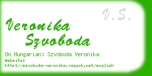 veronika szvoboda business card